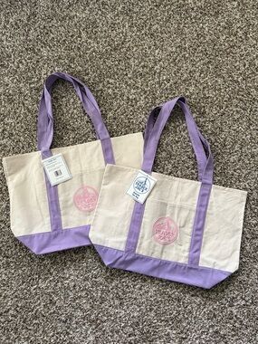 NWT 2 Large Lavender Tote Bags Trader Joe's
